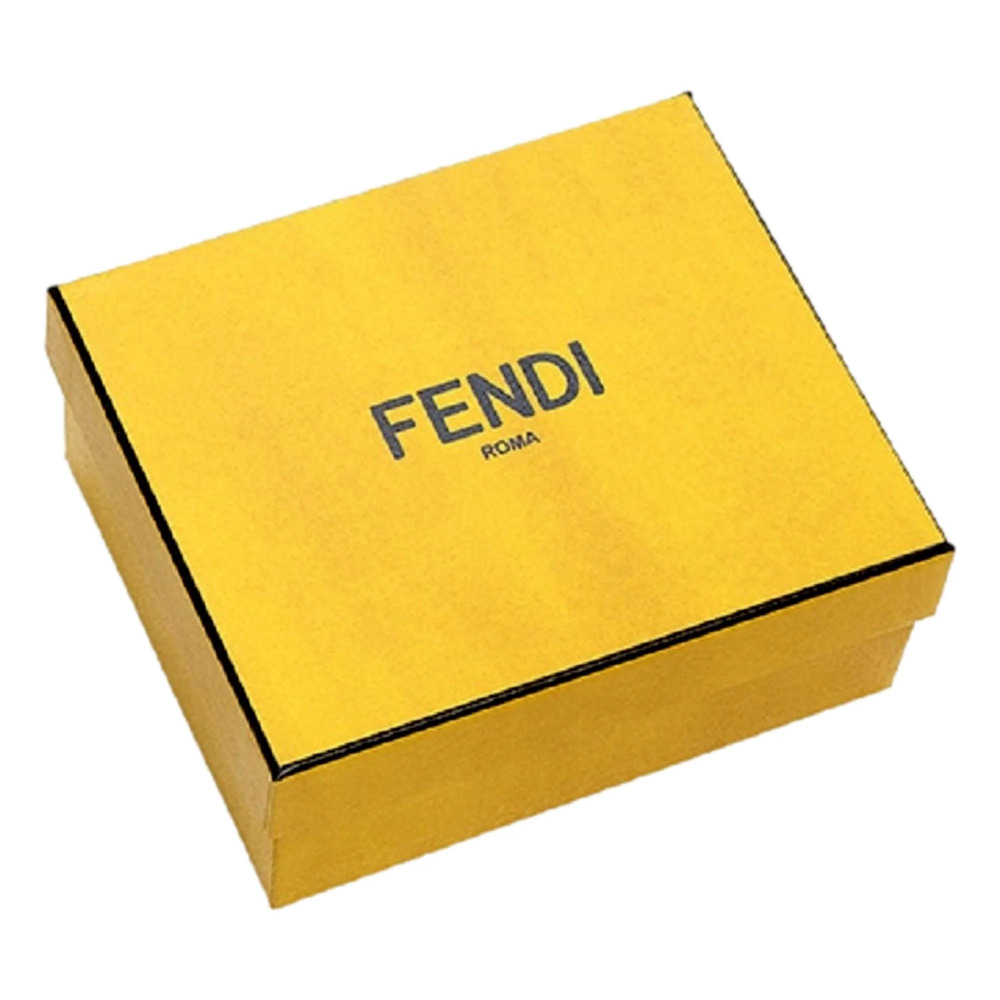 Fendi Calf Leather F Logo Barola Red Micro Trifold - Picture 5 of 5